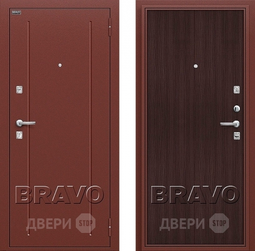 Входная металлическая Дверь Bravo Оптим Норма Wenge Veralinga