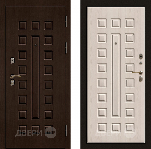 Входная металлическая Дверь Райтвер Р-Сенат Беленый Дуб