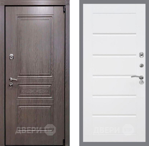 Входная металлическая Дверь Рекс (REX) Пренмиум-S Сити Белый ясень