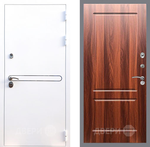 Входная металлическая Дверь Стоп Лайн Вайт ФЛ-117 Итальянский орех