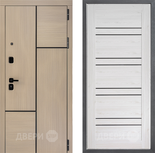 Входная металлическая Дверь Дверной континент ДК-14 ФЛ-49 Сосна белая