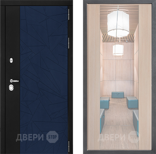 Входная металлическая Дверь Дверной континент ДК-9 ФЛЗ-1 Зеркало Капучино