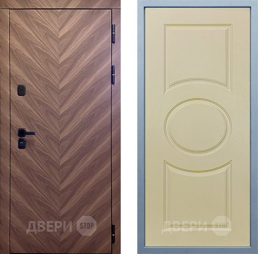 Входная металлическая Дверь Дива МД-98 Д-8 Шампань