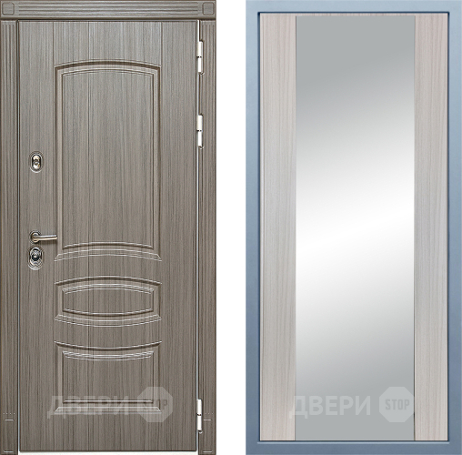 Дверь Дива МД-42 Д-15 Зеркало Сандал белый