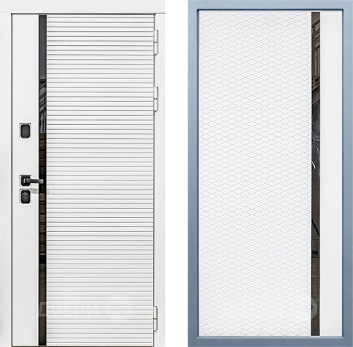 Входная металлическая Дверь Дива МХ-45 Белая STR МХ-47 Белый матовый