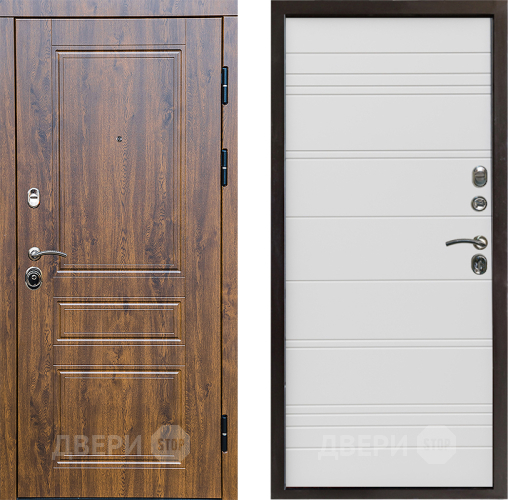 Входная металлическая Дверь Престиж Классика Дуб Line Белый