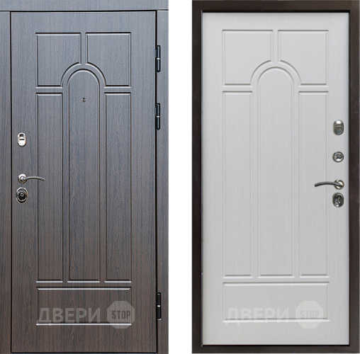 Входная металлическая Дверь Престиж Арка Арка Лиственница белая