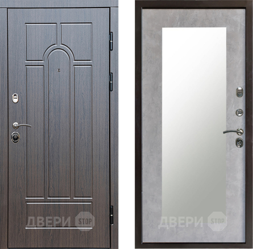 Дверь Престиж Арка Зеркло Пастораль Бетон светлый