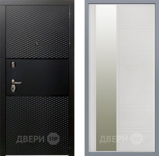 Дверь Заводские двери Тефлон Зеркало Лира Белый софт