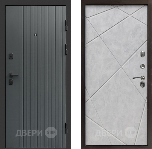 Дверь Престиж Tvist Grey Лучи Бетон светлый