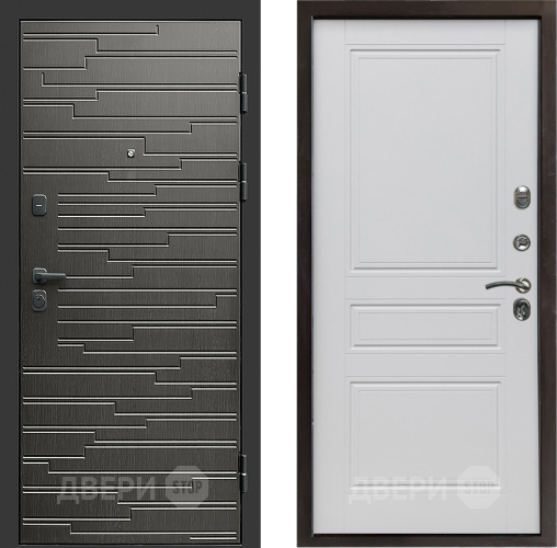 Входная металлическая Дверь Престиж Rivera Классика Белый матовый