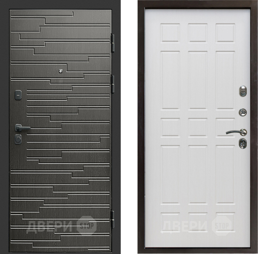 Входная металлическая Дверь Престиж Rivera Спарта Лиственница белая