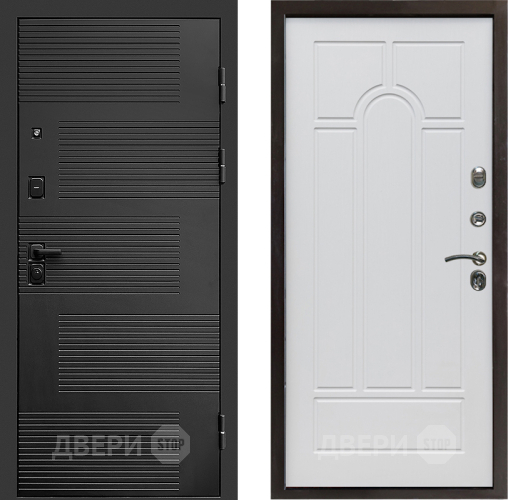 Входная металлическая Дверь Престиж Favorit Арка Белое дерево