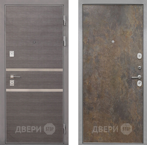 Входная металлическая Дверь Интекрон (INTECRON) Неаполь Гладкая Гранж