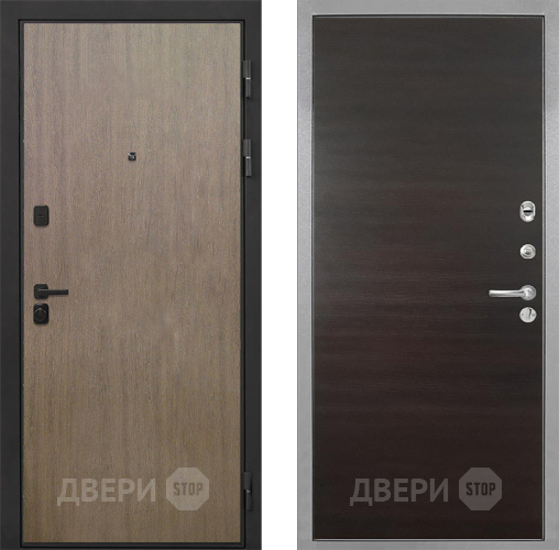 Входная металлическая Дверь Интекрон (INTECRON) Профит Black Венге Коричневый Гладкая Эковенге поперечный