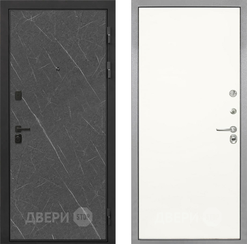 Дверь Интекрон (INTECRON) Профит Black Гранит Лава Оникс Гладкая Слоновая кость