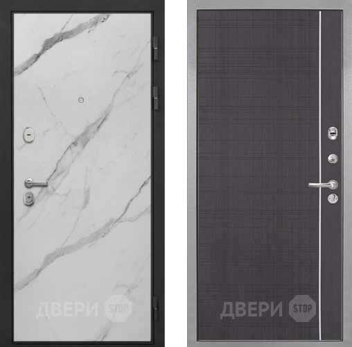 Дверь Интекрон (INTECRON) Гектор Мрамор Арктик В-07 с молдингом Венге