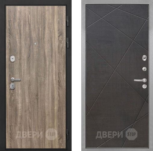 Входная металлическая Дверь Интекрон (INTECRON) Гектор Дуб Турин Лучи-М Венге распил кофе