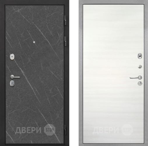 Входная металлическая Дверь Интекрон (INTECRON) Гектор Гранит Лава Оникс Гладкая Дуб сильвер поперечный