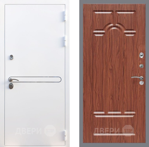 Входная металлическая Дверь Рекс (REX) 27 FL-58 орех тисненый