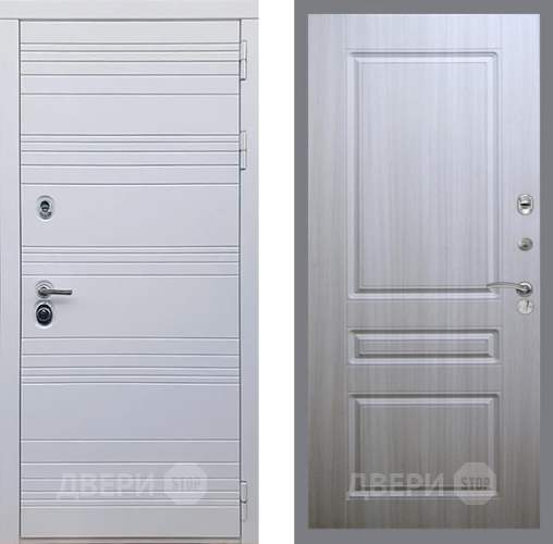 Входная металлическая Дверь Рекс (REX) 14 Силк Сноу FL-243 Сандал белый