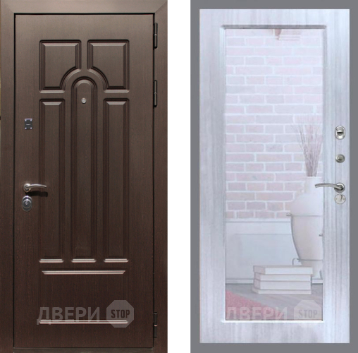 Дверь Рекс (REX) Эврика Зеркало Пастораль Сандал белый