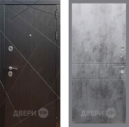 Входная металлическая Дверь Рекс (REX) 13 Венге FL-290 Бетон темный
