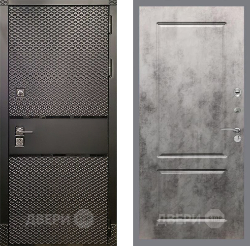 Дверь Рекс (REX) 15 Черный Кварц FL-117 Бетон темный
