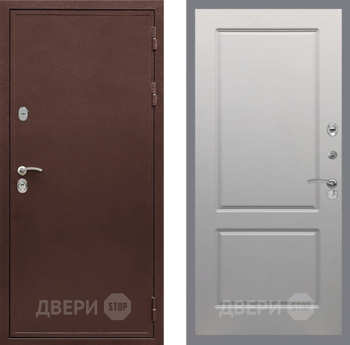 Входная металлическая Дверь Рекс (REX) 5 металл 3 мм FL-117 Грей софт