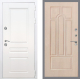 Входная металлическая Дверь Рекс (REX) Премиум-н Силк Сноу FL-58 Беленый дуб