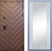 Дверь Дива МД-98 Д-15 Зеркало Белый 960х2050 мм