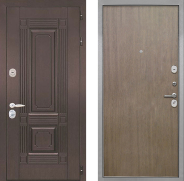 Дверь Интекрон (INTECRON) Италия Гладкая шпон Венге коричневый 960х2050 мм