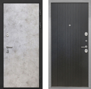 Дверь Интекрон (INTECRON) Гектор Мрамор Светлый ФЛ-295 Лофт черный