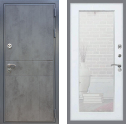 Дверь Рекс (REX) ФЛ-290 Зеркало Пастораль Силк Сноу