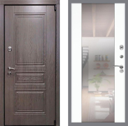 Дверь Рекс (REX) Премиум-S СБ-16 Зеркало Силк Сноу